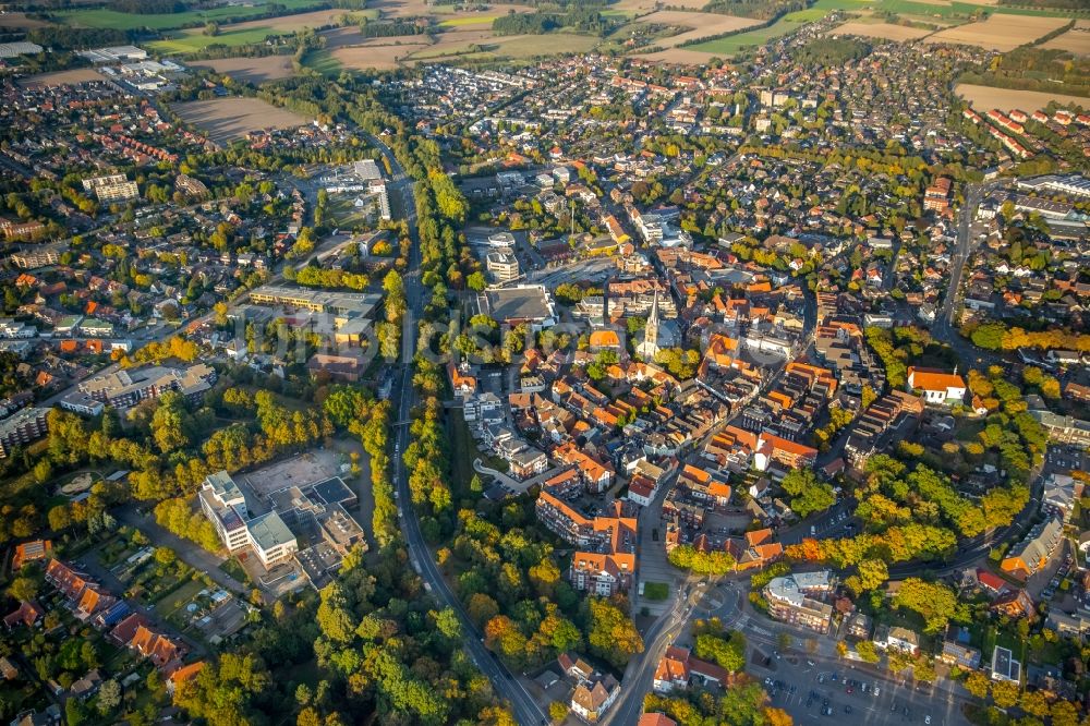 Werne aus der Vogelperspektive: Altstadtbereich und Innenstadtzentrum in Werne im Bundesland Nordrhein-Westfalen