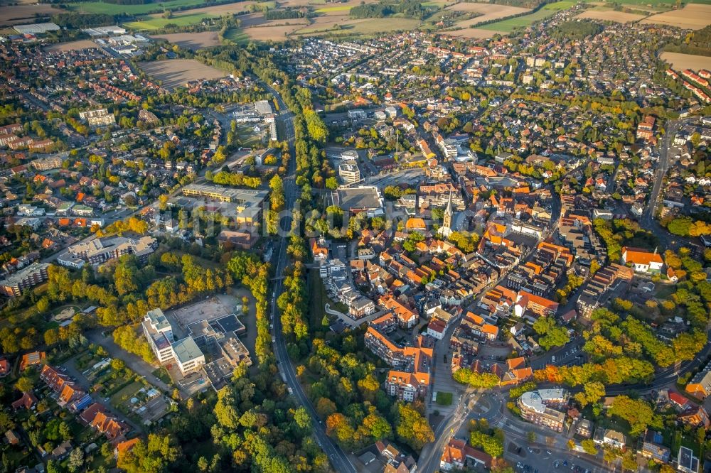 Luftaufnahme Werne - Altstadtbereich und Innenstadtzentrum in Werne im Bundesland Nordrhein-Westfalen