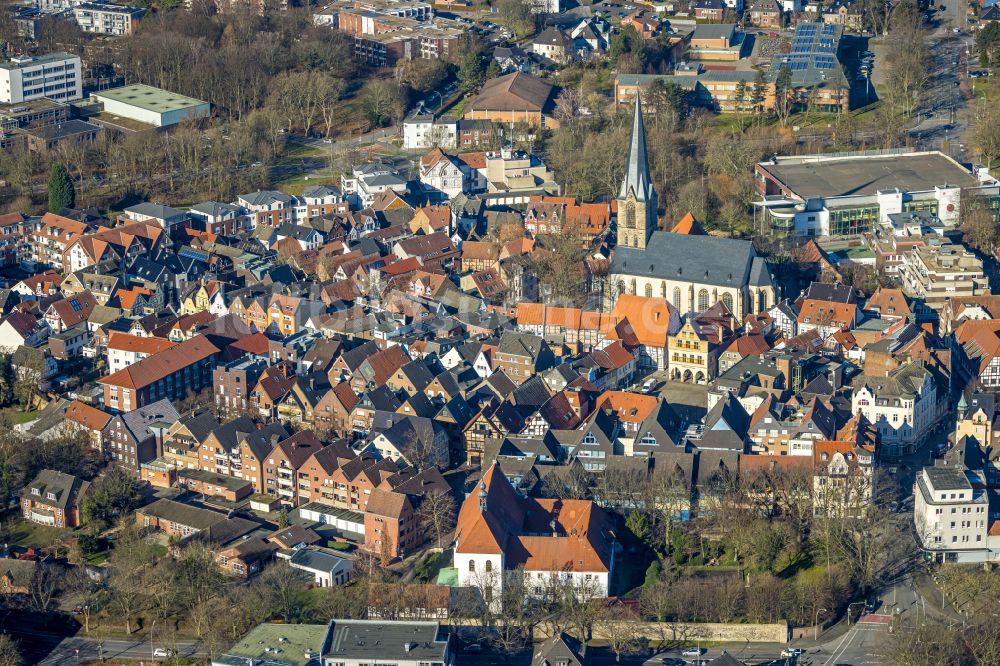 Werne aus der Vogelperspektive: Altstadtbereich und Innenstadtzentrum in Werne im Bundesland Nordrhein-Westfalen