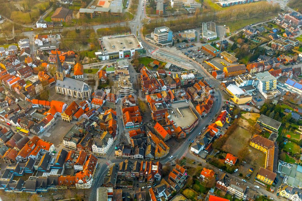 Werne aus der Vogelperspektive: Altstadtbereich und Innenstadtzentrum in Werne im Bundesland Nordrhein-Westfalen, Deutschland