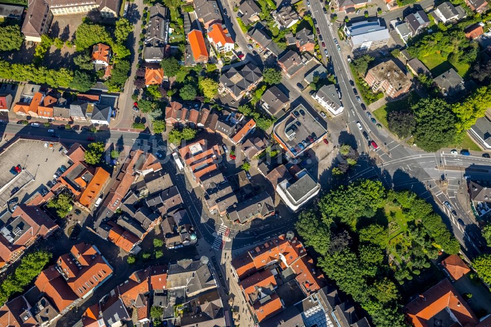 Luftaufnahme Werne - Altstadtbereich und Innenstadtzentrum in Werne im Bundesland Nordrhein-Westfalen - NRW, Deutschland