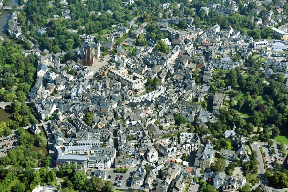 Luftbild Wetzlar - Altstadtbereich und Innenstadtzentrum in Wetzlar im Bundesland Hessen, Deutschland