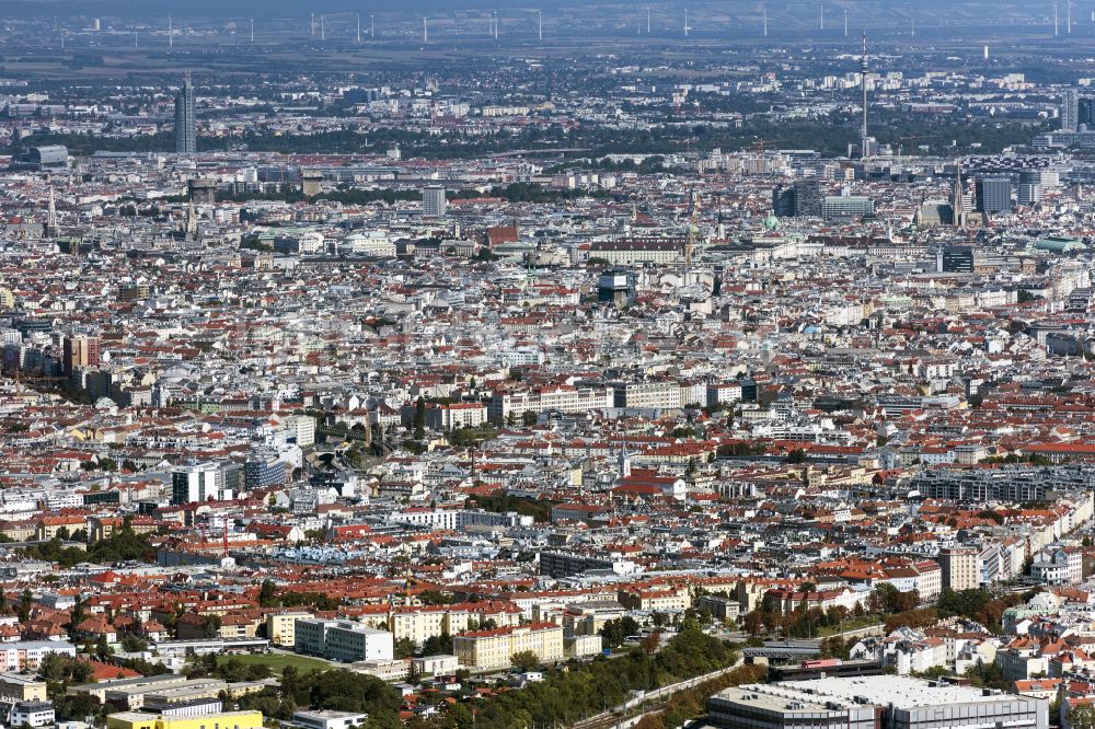 Luftbild Wien - Altstadtbereich und Innenstadtzentrum in Wien in Österreich