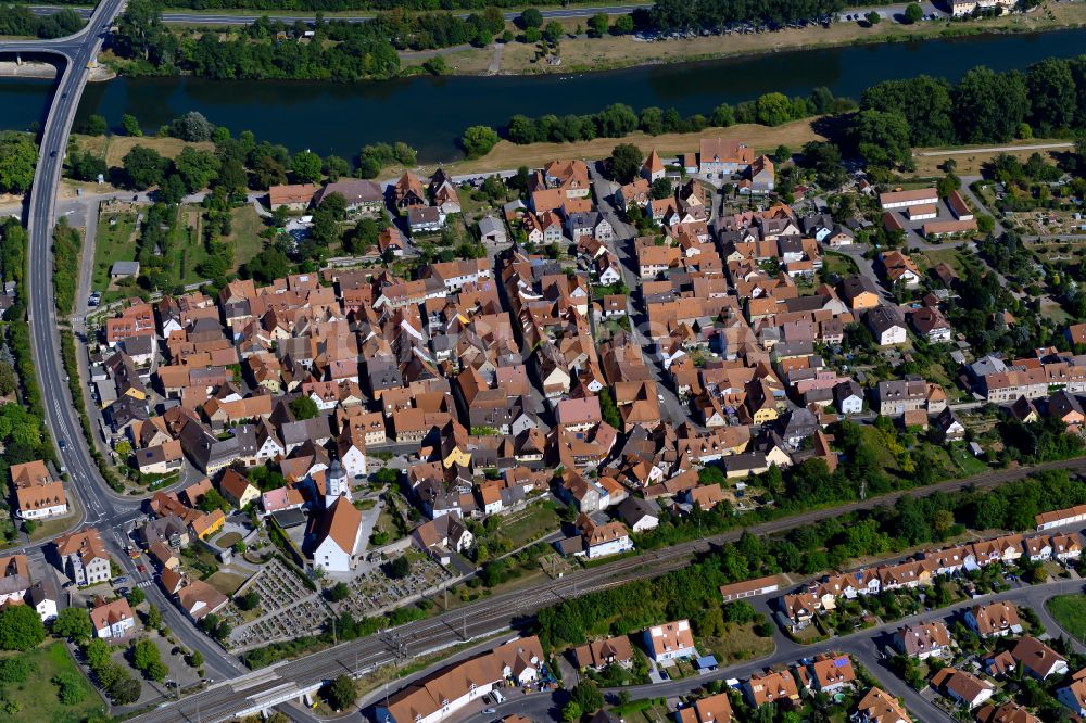 Luftbild Winterhausen - Altstadtbereich und Innenstadtzentrum in Winterhausen im Bundesland Bayern, Deutschland