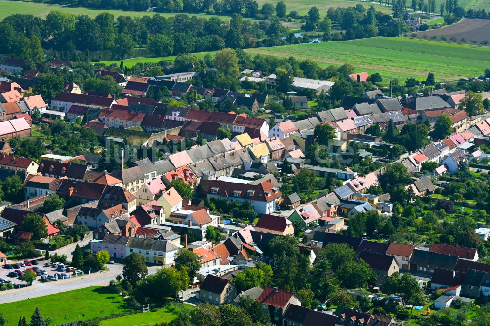 Wörlitz aus der Vogelperspektive: Altstadtbereich und Innenstadtzentrum in Wörlitz im Bundesland Sachsen-Anhalt, Deutschland