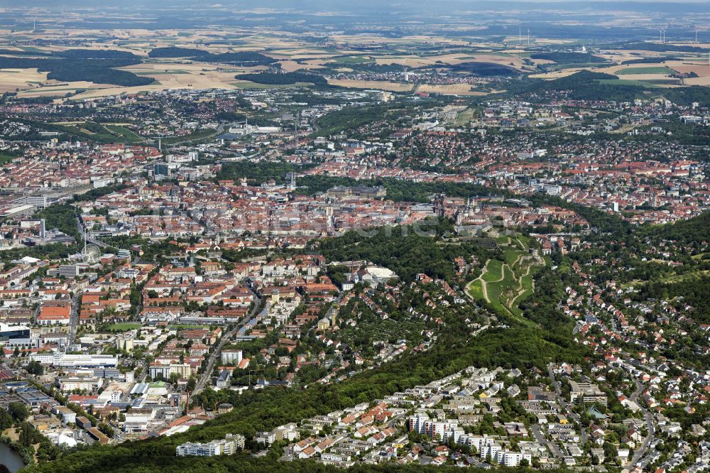 Würzburg aus der Vogelperspektive: Altstadtbereich und Innenstadtzentrum in Würzburg im Bundesland Bayern, Deutschland