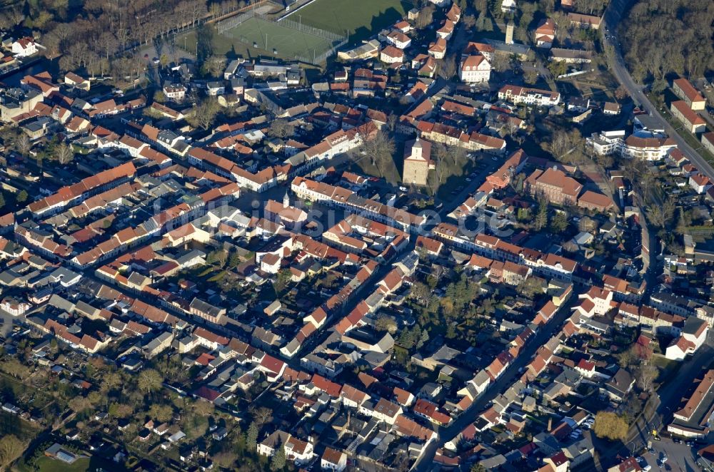 Luftaufnahme Zehdenick - Altstadtbereich und Innenstadtzentrum in Zehdenick im Bundesland Brandenburg, Deutschland