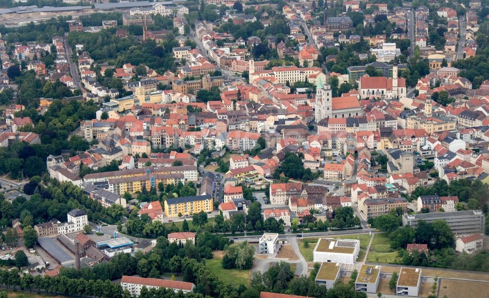 Zittau aus der Vogelperspektive: Altstadtbereich und Innenstadtzentrum von Zittau im Bundesland Sachsen, Deutschland