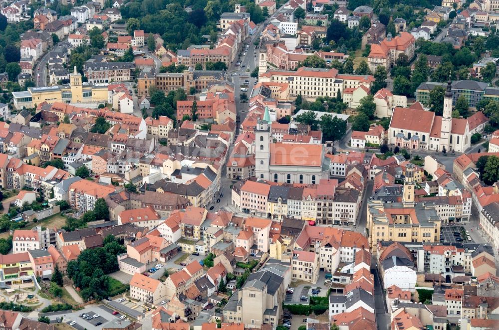 Luftaufnahme Zittau - Altstadtbereich und Innenstadtzentrum von Zittau im Bundesland Sachsen, Deutschland