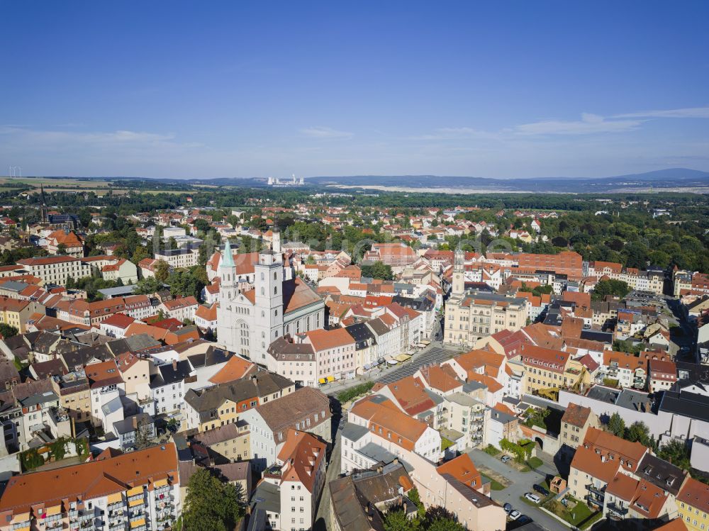 Luftbild Zittau - Altstadtbereich und Innenstadtzentrum von Zittau im Bundesland Sachsen, Deutschland