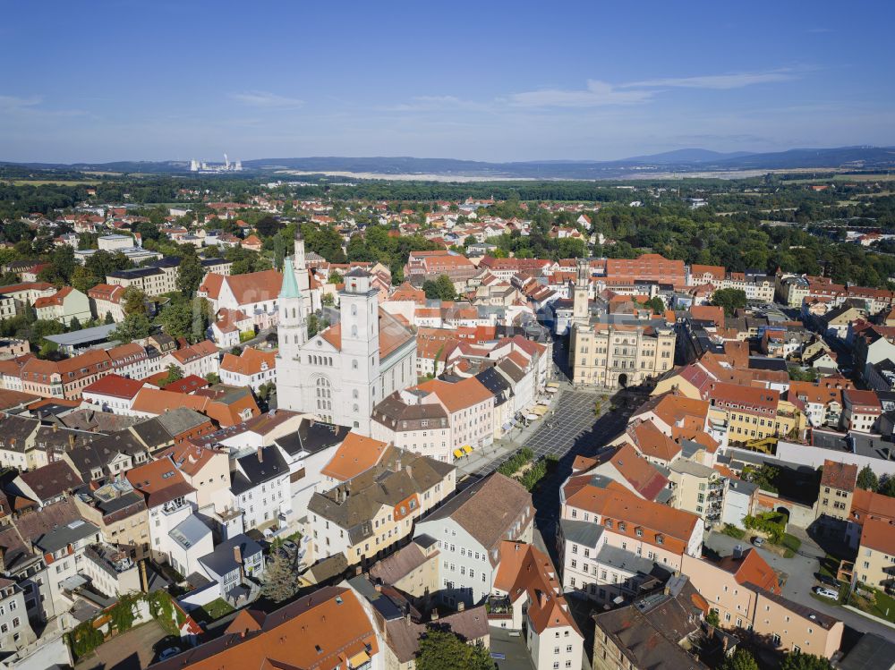 Luftaufnahme Zittau - Altstadtbereich und Innenstadtzentrum von Zittau im Bundesland Sachsen, Deutschland