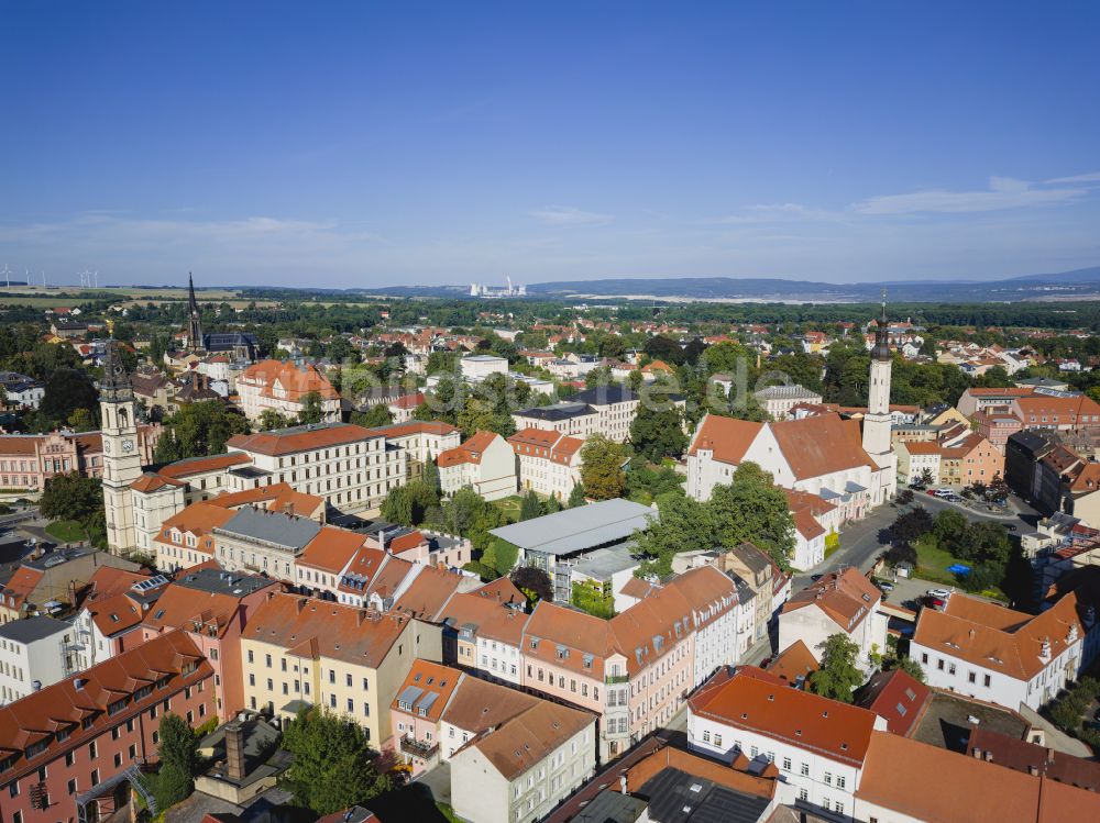 Zittau aus der Vogelperspektive: Altstadtbereich und Innenstadtzentrum von Zittau im Bundesland Sachsen, Deutschland