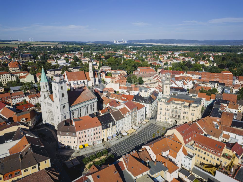 Luftbild Zittau - Altstadtbereich und Innenstadtzentrum von Zittau im Bundesland Sachsen, Deutschland