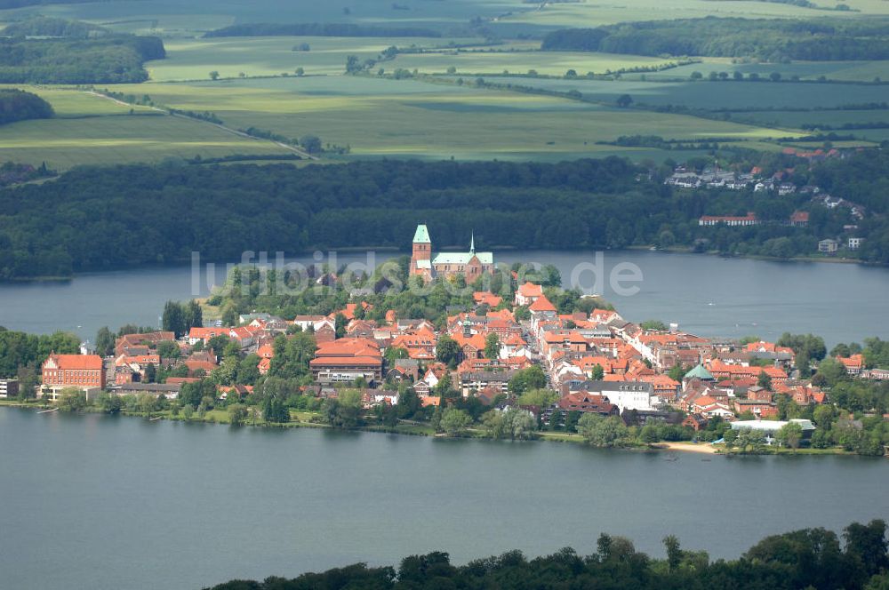 Ratzeburg von oben - Altstadtinsel in Ratzeburg