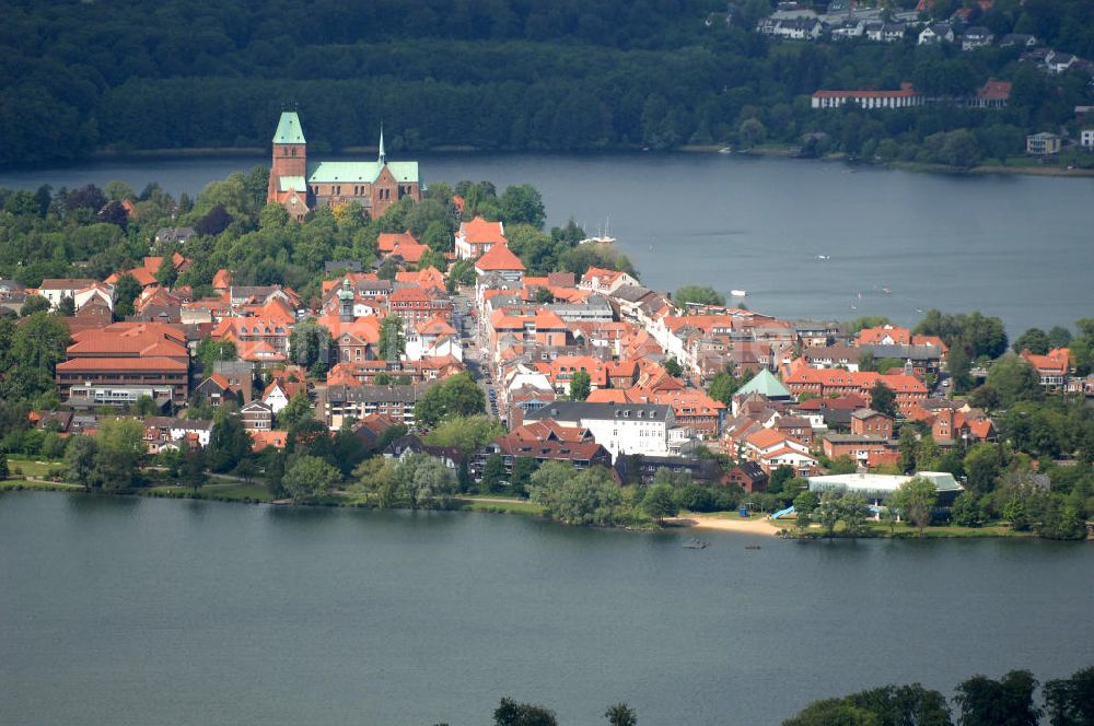 Ratzeburg aus der Vogelperspektive: Altstadtinsel in Ratzeburg