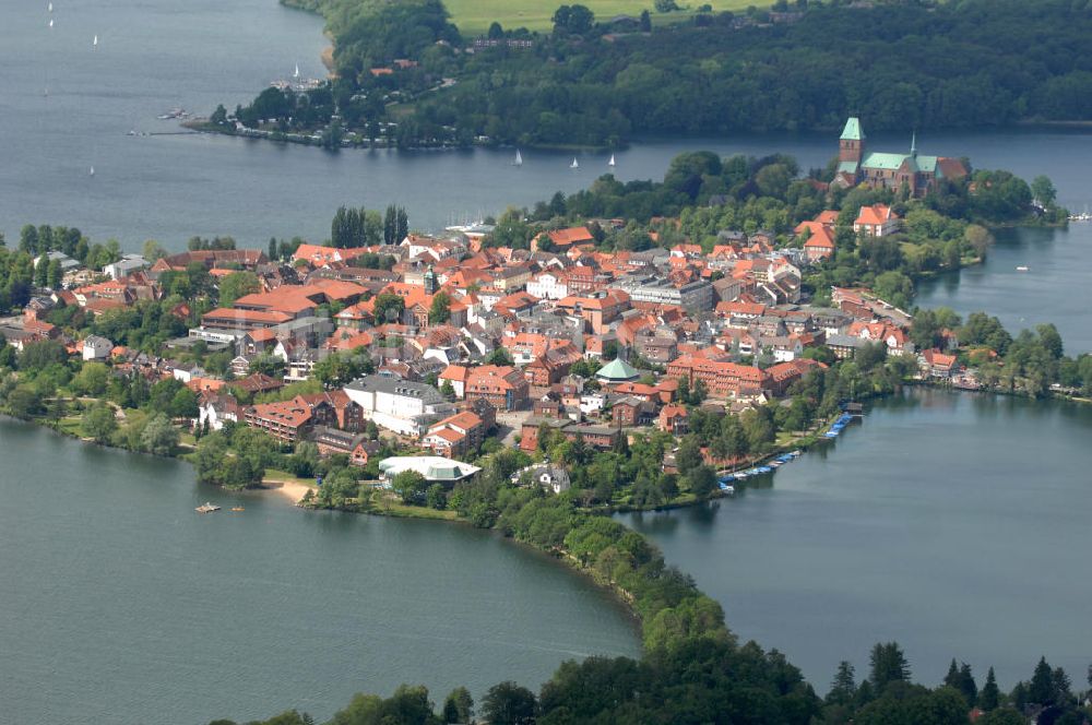 Ratzeburg von oben - Altstadtinsel in Ratzeburg