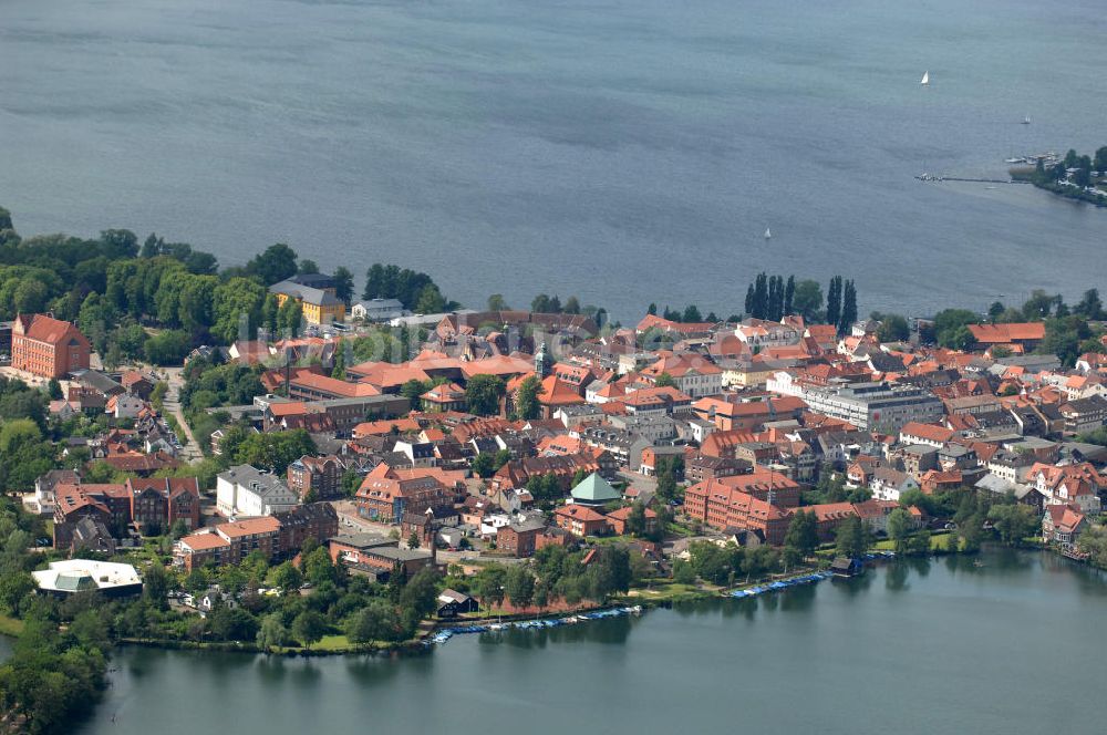 Ratzeburg von oben - Altstadtinsel in Ratzeburg