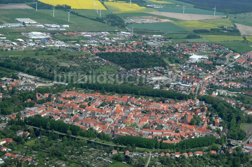 Luftaufnahme Gardelegen - Altstadtkern der Hansestadt Gardelegen in Sachsen-Anhalt