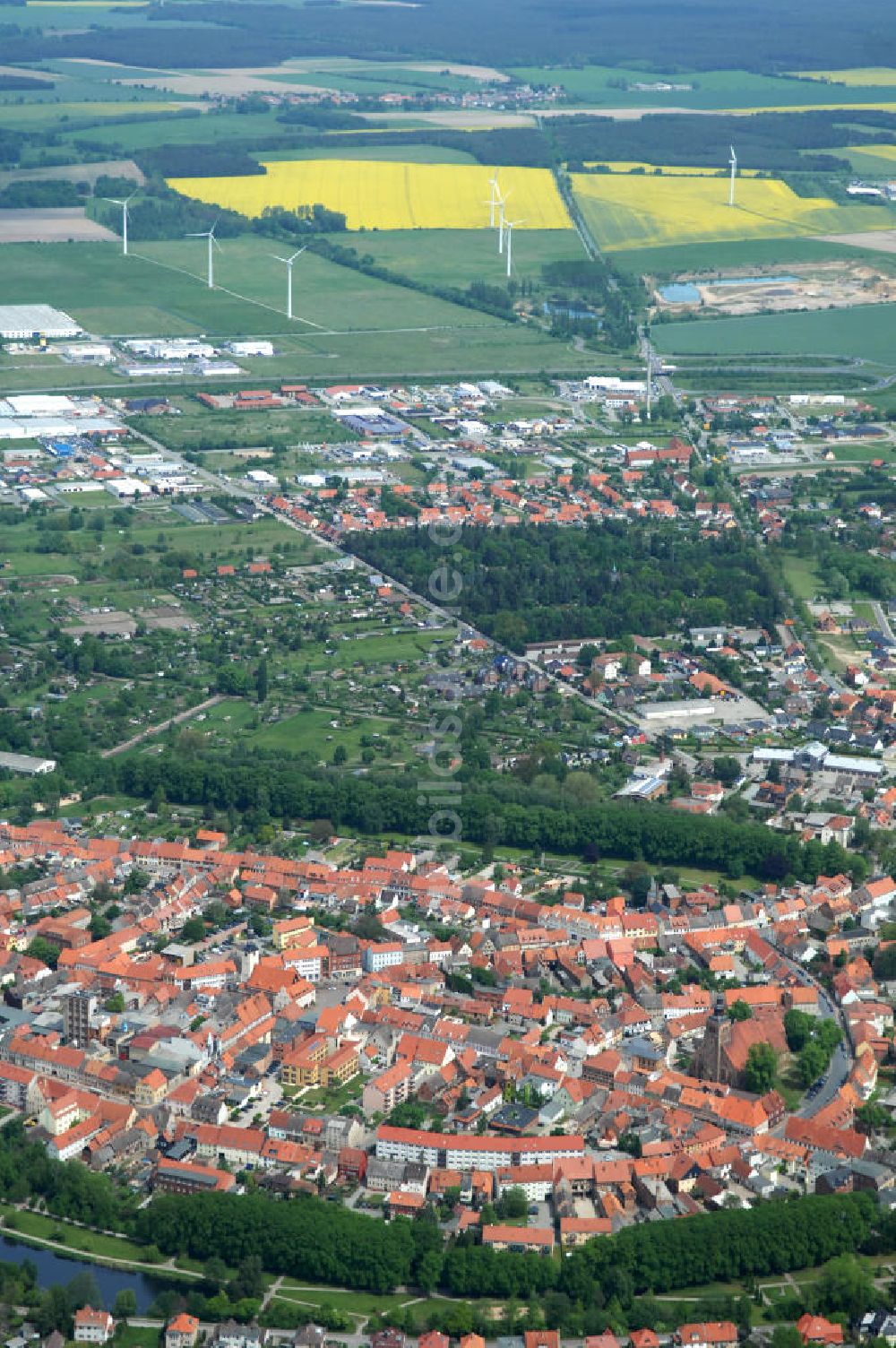 Luftbild Gardelegen - Altstadtkern der Hansestadt Gardelegen in Sachsen-Anhalt