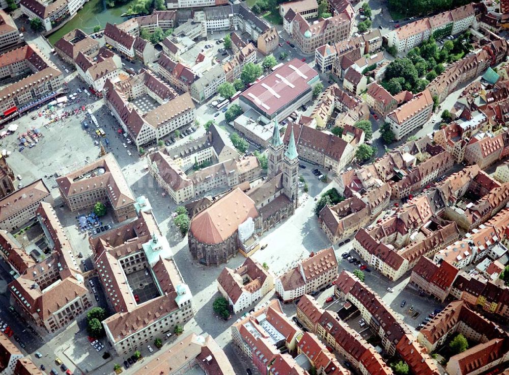 Luftbild Nürnberg - Altstadtkern mit dem Stadtzentrum von Nürnberg.