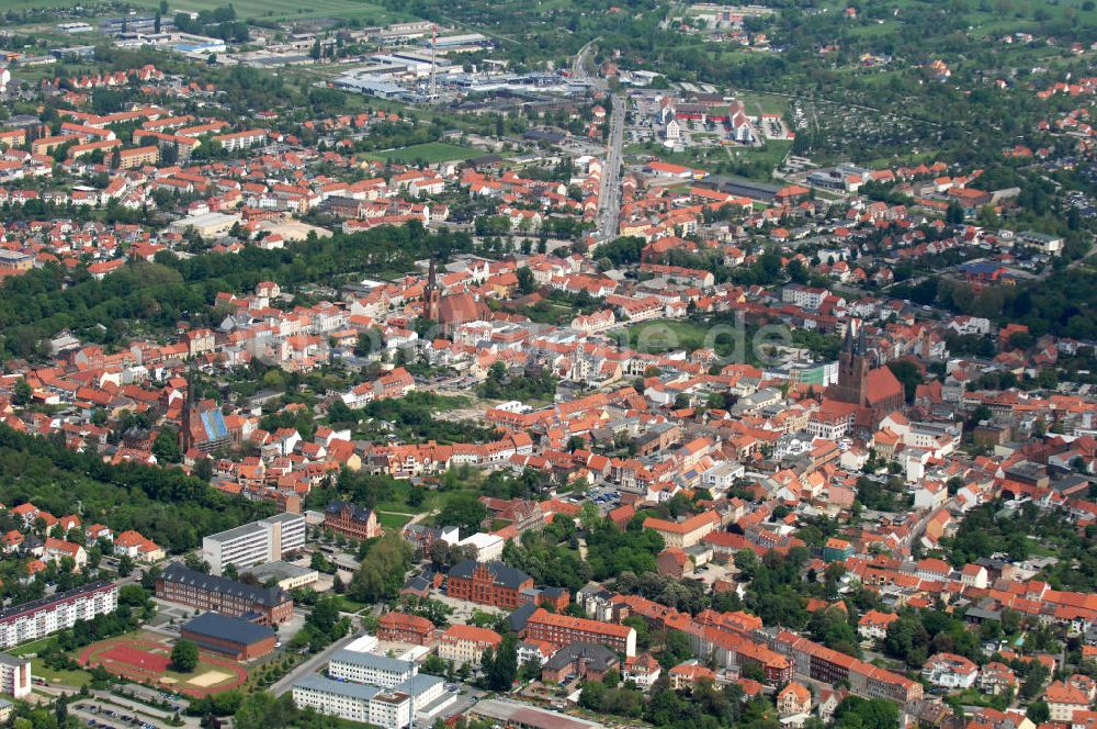 Luftbild Stendal - Altstadtkern von Stendal in Sachsen-Anhalt