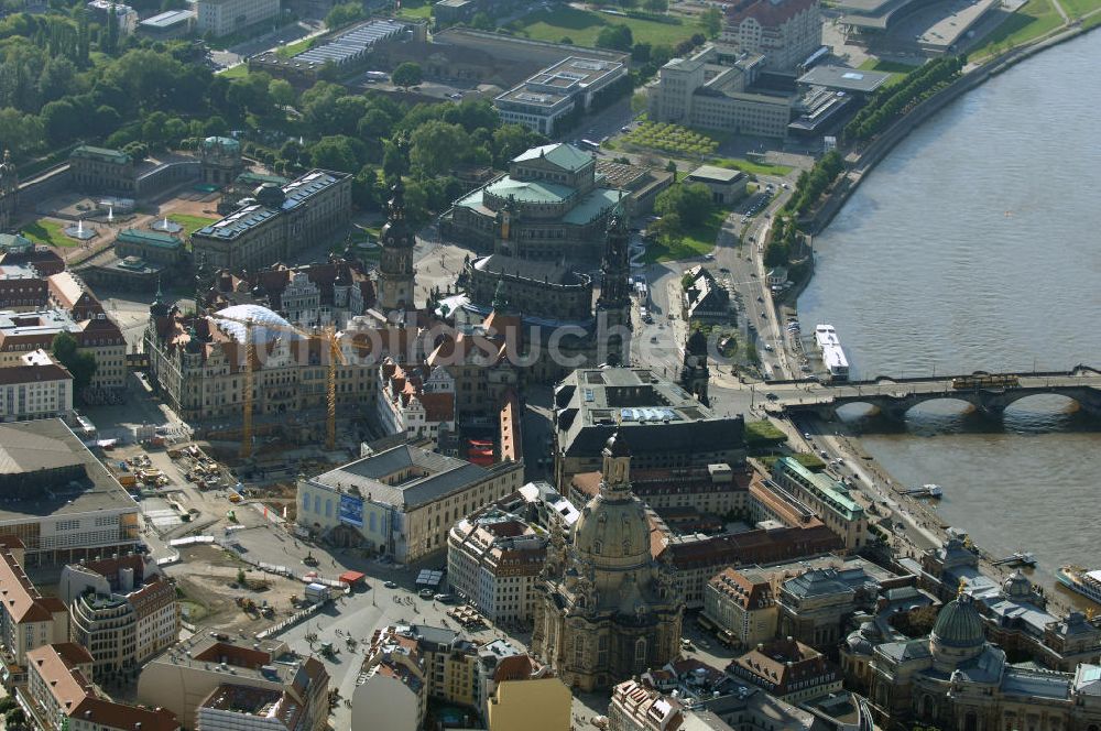 Dresden aus der Vogelperspektive: Altstadtzentrum Dresden