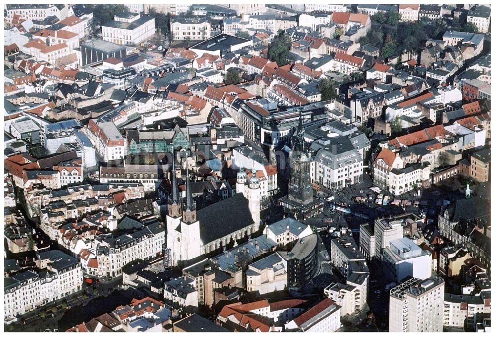 Luftbild Halle / Saale - Altstadtzentrum und Marktplatz von Halle an der Saale