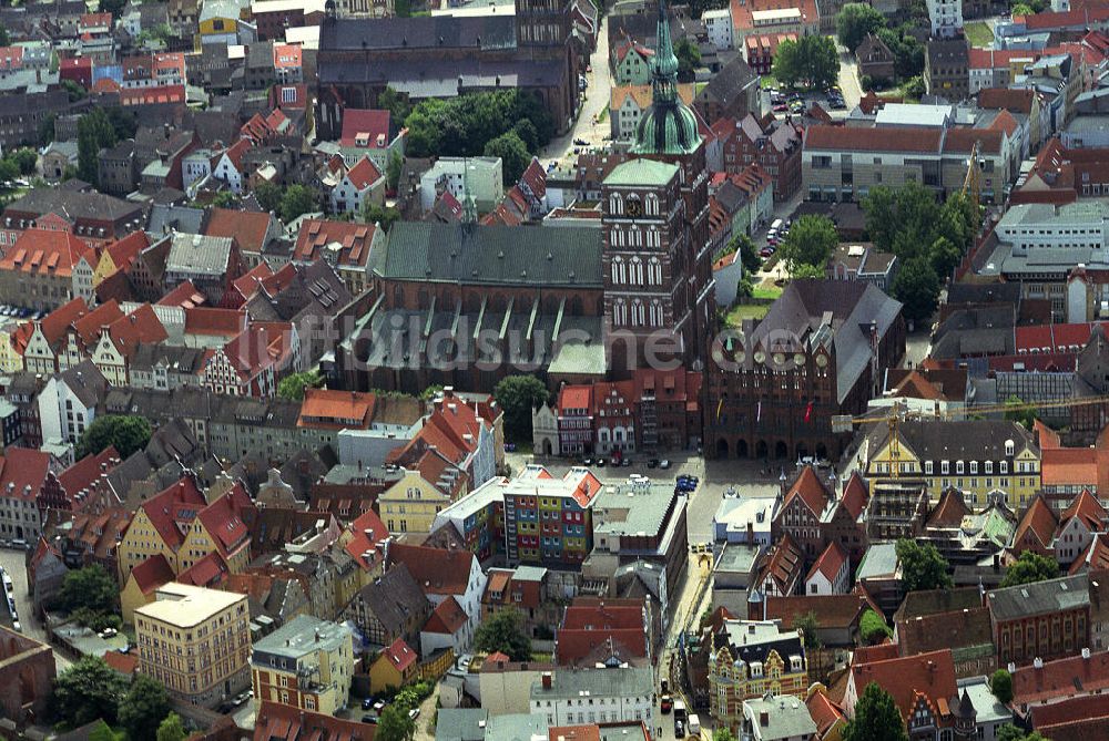 Stralsund aus der Vogelperspektive: Altstadtzentrum Stralsund