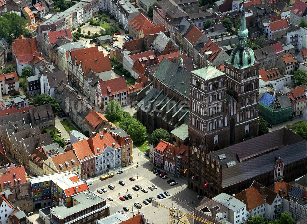 Luftbild Stralsund - Altstadtzentrum Stralsund