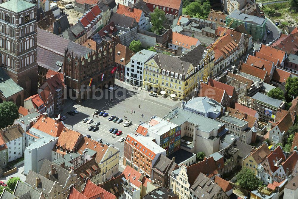 Luftbild Stralsund - Altstadtzentrum Stralsund