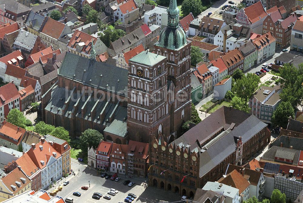 Stralsund von oben - Altstadtzentrum Stralsund