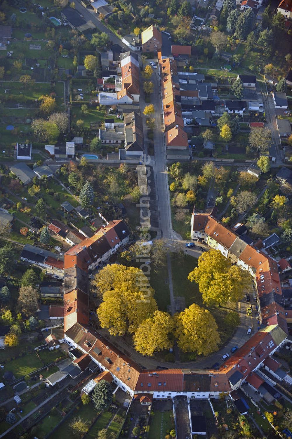 Dessau von oben - Am Achteck Dessau