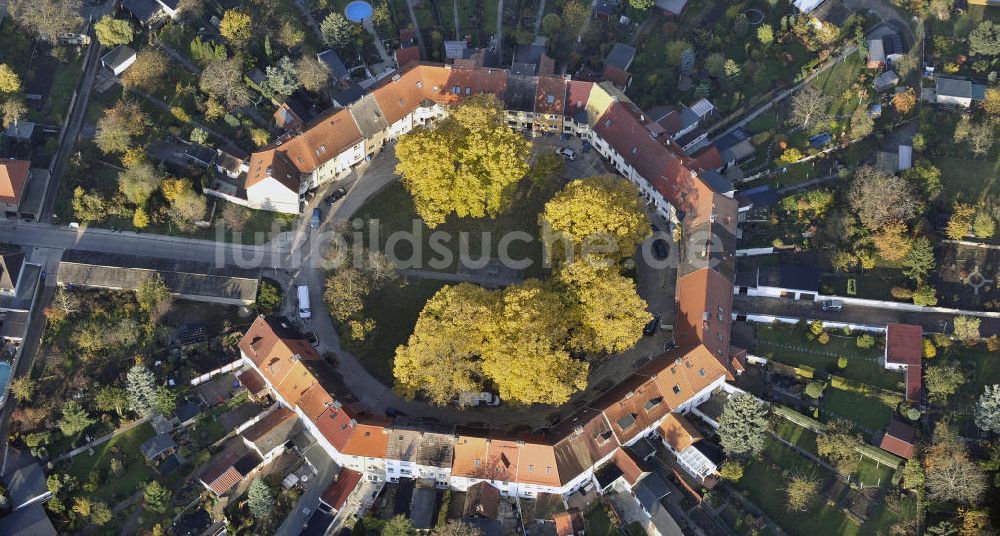 Dessau aus der Vogelperspektive: Am Achteck Dessau