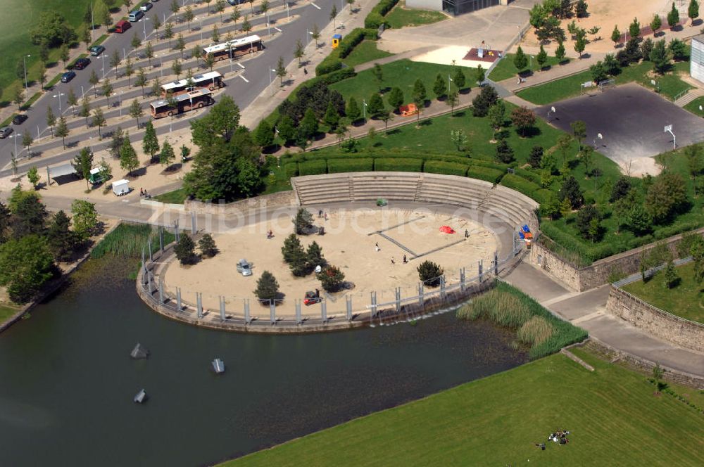 Luxemburg aus der Vogelperspektive: Amphitheater vom Centre National Sportif et Culturel dCoque