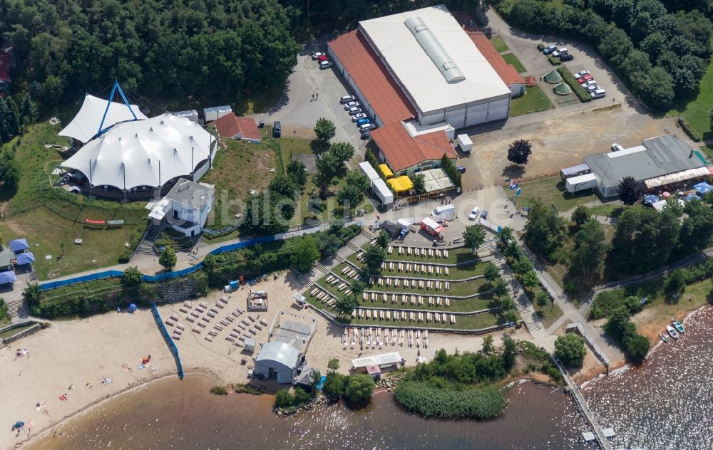 Senftenberg von oben - Amphitheater in Senftenberg im Bundesland Brandenburg