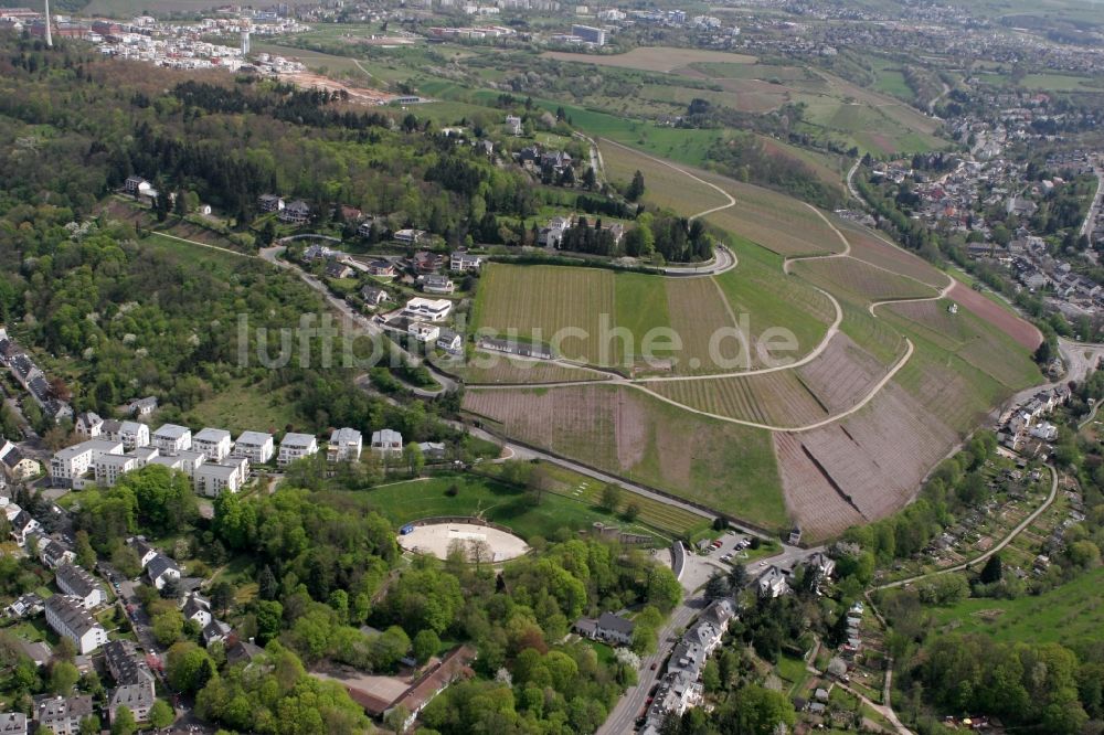 Luftaufnahme Trier - Amphitheater in Trier im Bundesland Rheinland-Pfalz