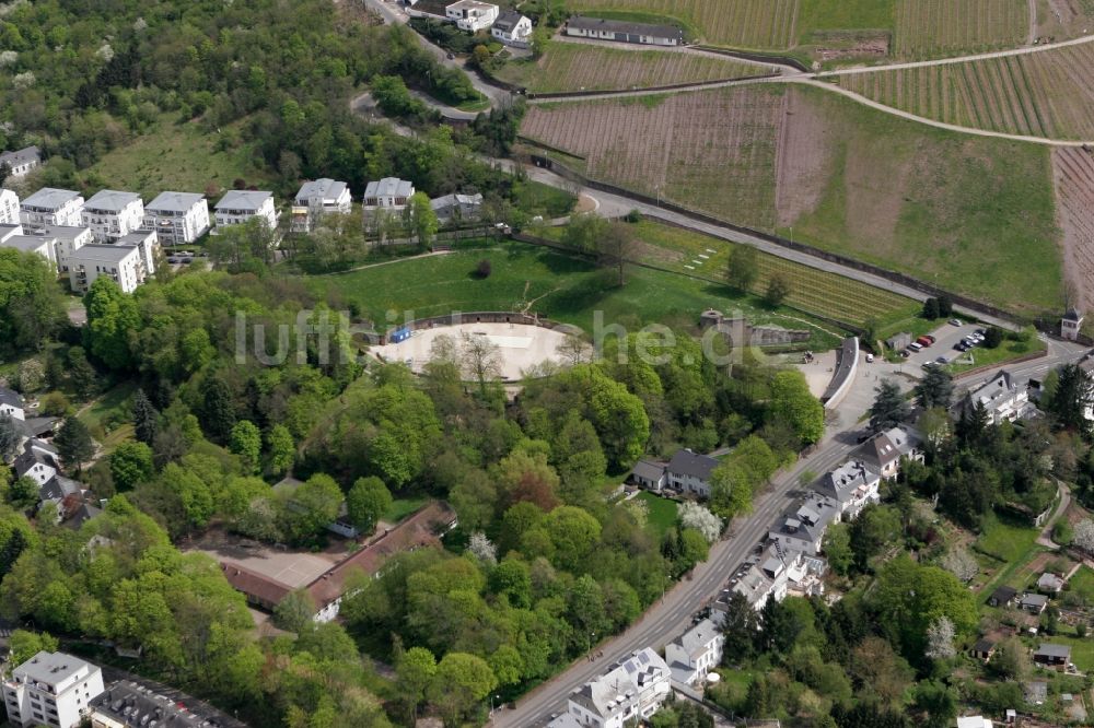 Trier von oben - Amphitheater in Trier im Bundesland Rheinland-Pfalz