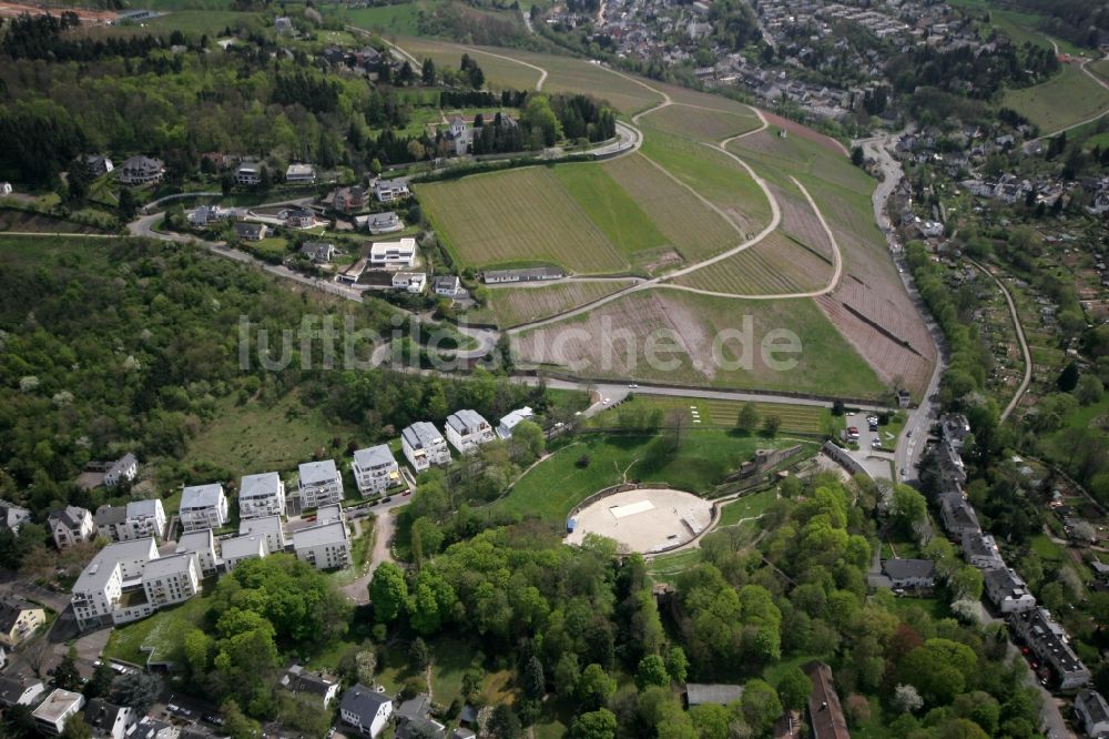 Trier aus der Vogelperspektive: Amphitheater in Trier im Bundesland Rheinland-Pfalz