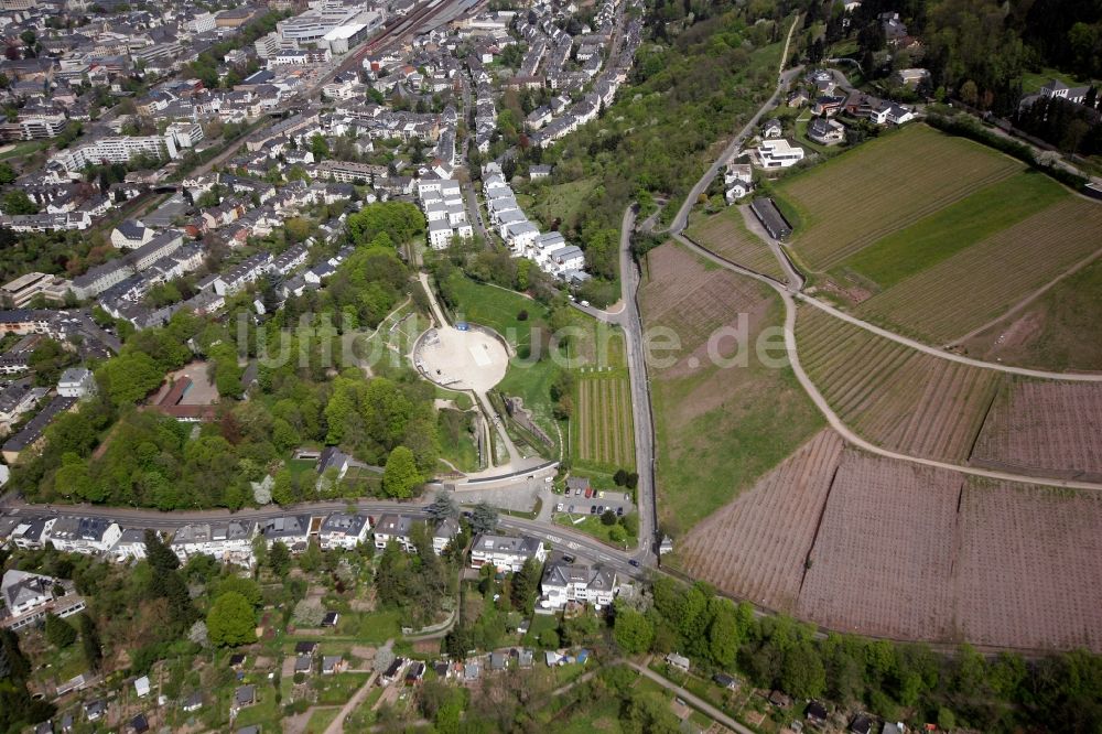 Trier von oben - Amphitheater in Trier im Bundesland Rheinland-Pfalz