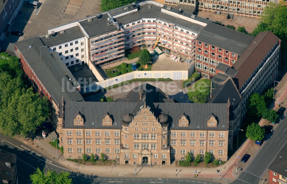 Oberhausen aus der Vogelperspektive: Amtsgericht an der Gerichtsstraße in Oberhausen im Bundesland Nordrhein-Westfalen