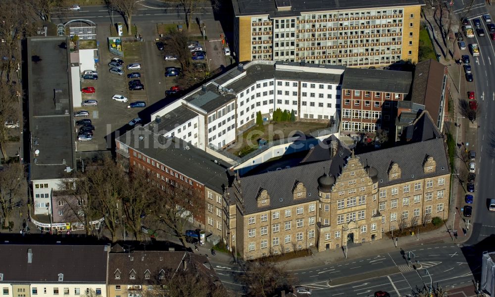 Luftbild Oberhausen - Amtsgericht an der Gerichtsstraße in Oberhausen im Bundesland Nordrhein-Westfalen