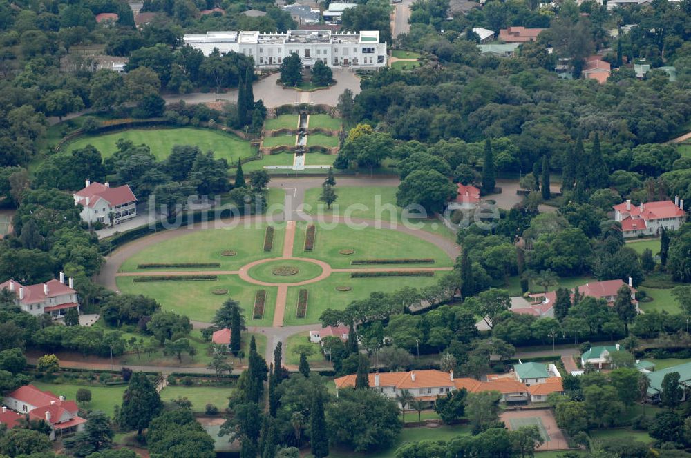 Pretoria von oben - Amtssitz und offizielle Residenz des südafrikanischen Präsidenten