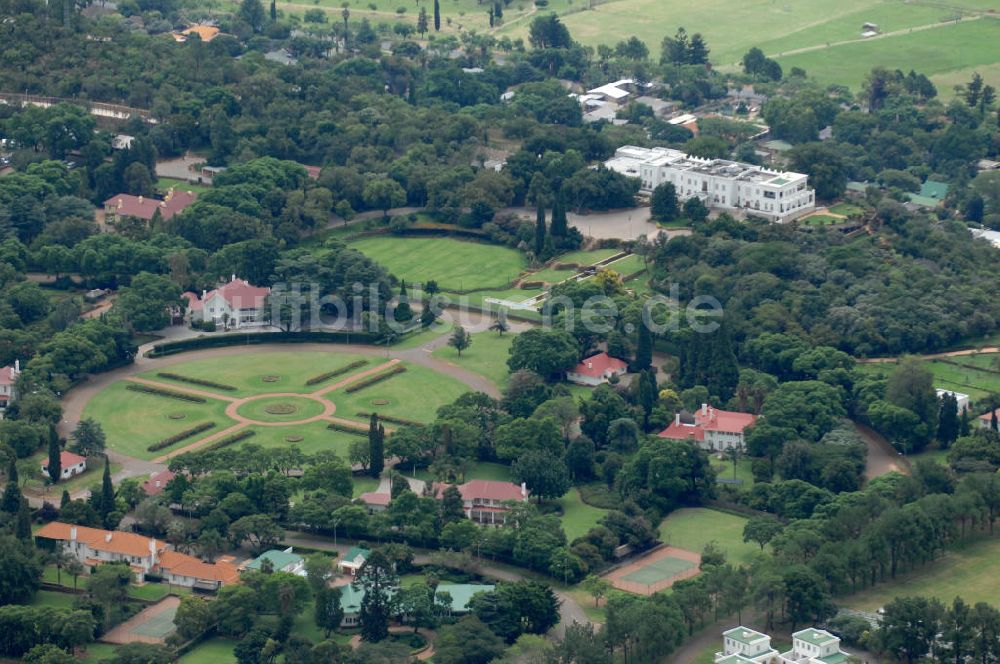 Luftaufnahme Pretoria - Amtssitz und offizielle Residenz des südafrikanischen Präsidenten