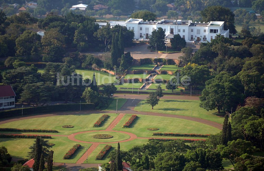 Pretoria von oben - Amtssitz und offizielle Residenz des südafrikanischen Präsidenten in Pretoria