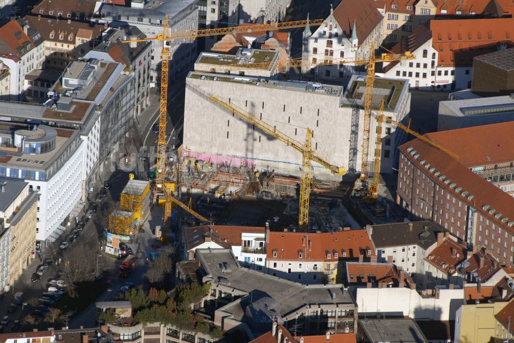 Luftaufnahme München - Anfangsbauphase des Angerhofes in München