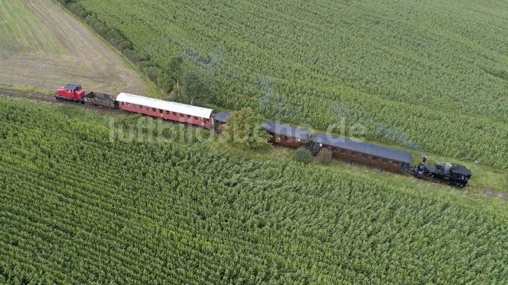 Luftbild Scheggerott - Angelner Dampfeisenbahn bei Scheggerott im Bundesland Schleswig-Holstein, Deutschland