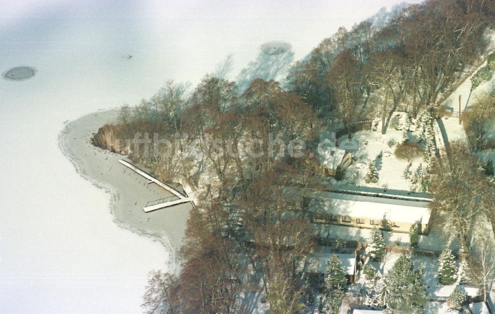 Strausberg aus der Vogelperspektive: Anglerverein Strausberg am Straussee bei Strausberg