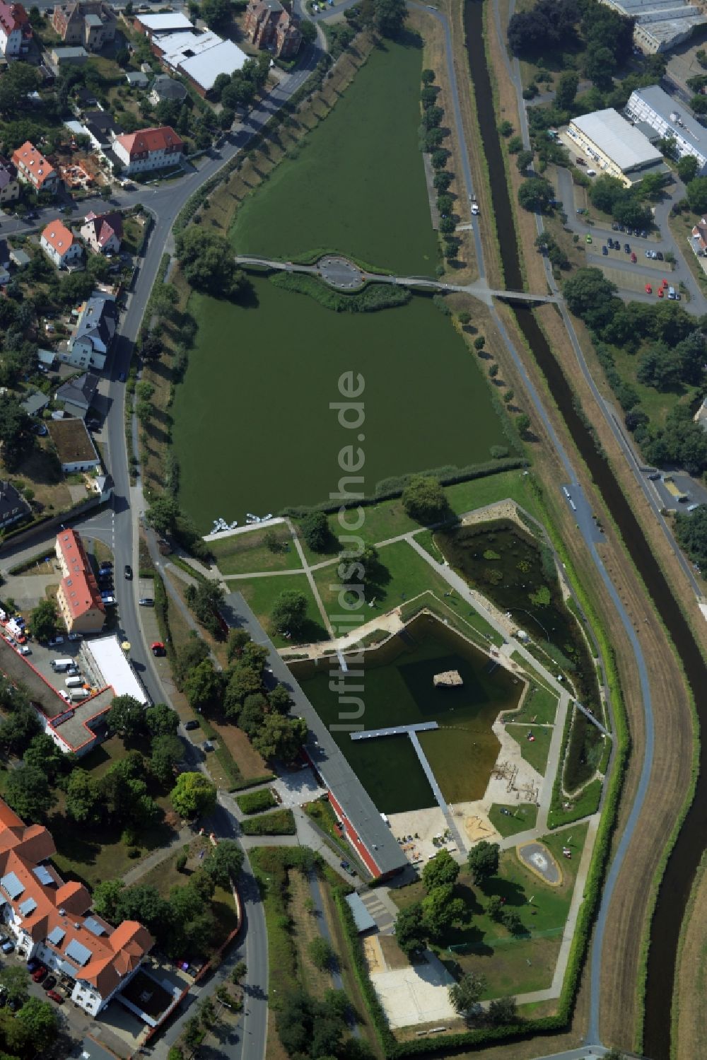 Luftbild Großenhain - Anlage des NaturErlebnisBades in Großenhain im Bundesland Sachsen