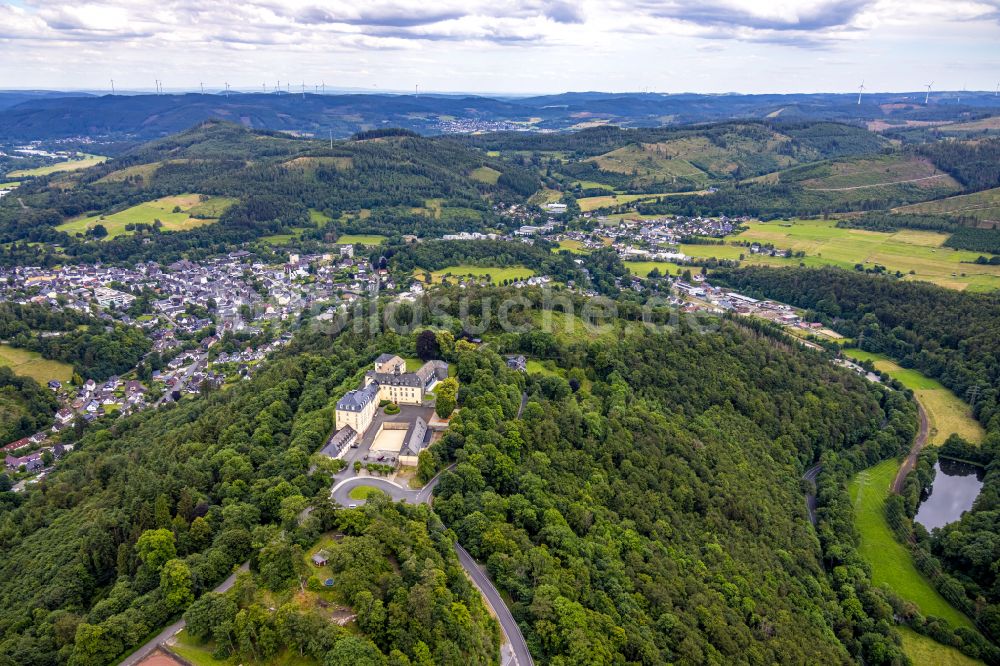 Luftbild Bad Laasphe - Anlage des Schlosses Schloss Wittgenstein in Bad Laasphe im Bundesland Nordrhein-Westfalen, Deutschland