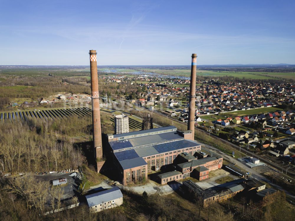 Luftbild Plessa - Anlagen des Kraftwerkes Plessa im Bundesland Brandenburg